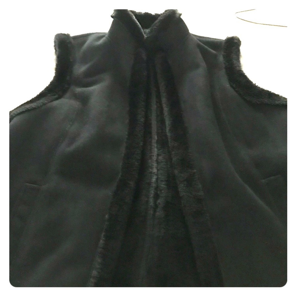 Black suede vest